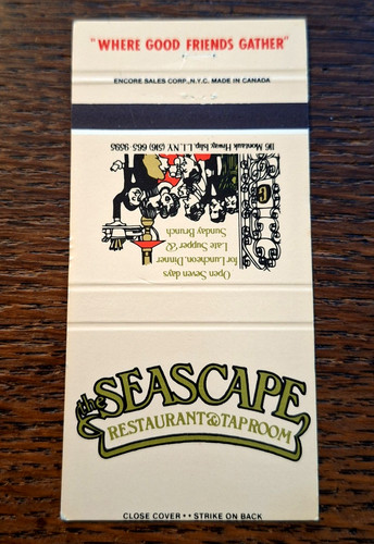 Vintage matchbook seascape - vintage,